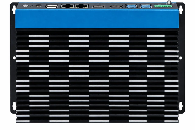 Alt view image 4 of 7 - Partaker Slim Industrial Computer, Mini PC, IPC, Ultra 5 125U, I38-B, 4 x HDMI, 2 x TYPE-C, 2 x 2.5G LAN, 2 x USB 3.1, 6 x COM, DC 12-24V, 32G RAM, 1TB SSD