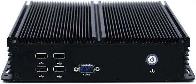 Alt view image 4 of 4 - Fanless Industrial PC Rugged Computer IPC Mini PC Windows 10 Pro/ Linux with Intel Quad Core J1900 6 COM 2 LAN 3G 4G WiFi Support SIM Slot 4G RAM 1TB HDD Partaker I13