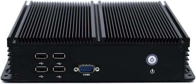 Alt view image 4 of 4 - Fanless Industrial PC Rugged Computer IPC Mini PC Windows 10 Pro/ Linux with Intel Core I5 4210U 6 COM Dual LAN 3G 4G WiFi Support SIM Slot 4G RAM 1TB HDD Partaker I17