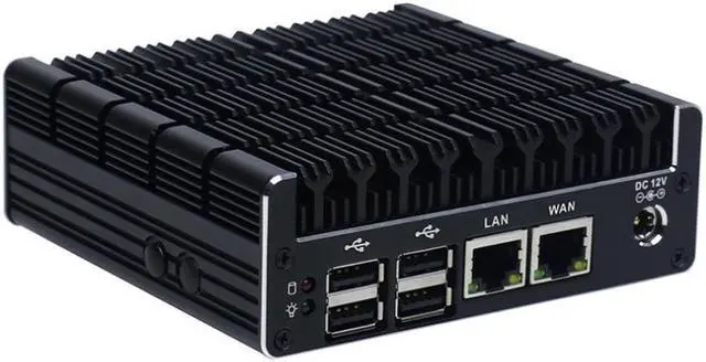 Alt view image 2 of 5 - Fanless Mini PC Support AES-NI,Firewall, PFsense,Intel Celeron J3060 with 2*LAN/1*COM/2*HDMI/2*USB3.0/4*USB3.0/win 7 Linux mini pc(4GB Ram 128GB SSD)[Partaker C4]