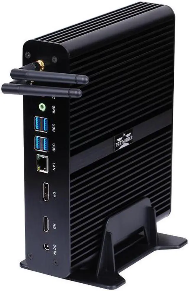 Alt view image 3 of 5 - Partaker Fanless Mini PC,Desktop Computer,Intel Core i7 10510U 10th Gen Quad Cores CPU,8G RAM 128G SSD Windows 10 Pro,4K Dispplay,HDMI,DP,WiFi,Aluminum Alloy Case