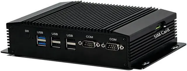 Alt view image 2 of 4 - Dual LAN Mini PC Windows 7 Fanless Mini PC Intel Celeron J1900 RS485 COM USB WIFI industrial PC Desktop Computer 4GB Ram 128GB SSD