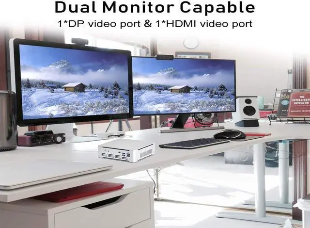 Alt view image 4 of 6 - Mini PC,Desktop Computer,Intel Core i7 8750H,DDR4 Windows 10 Pro/Linux,4K Gaming UHD HTPC HD-MI DP,Minipc Desktop Computer,8GB Ram 128GB SSD
