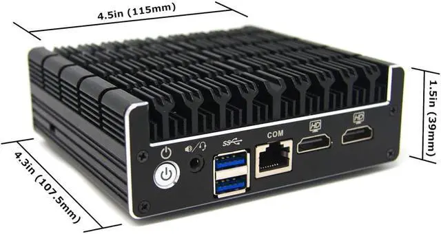 Alt view image 4 of 5 - Partaker Vault 4 Port, Firewall Micro Appliance/Mini PC - Intel J3160 Quad Core, AES-NI, 4GB RAM, 128GB mSATA SSD