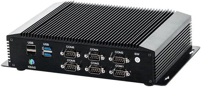 Alt view image 2 of 7 - Partaker Fanless Industrial PC,Mini Desktop Computer with Intel Core i5 8250U Quad Core CPU, 8GB Ram 128GB SSD,6xCOM, 4xUSB 3.0, 4xUSB 2.0, 2xLAN, GPIO, LPT, HD Port, VGA, Wi-Fi, PS/2,Windows 10 Pro