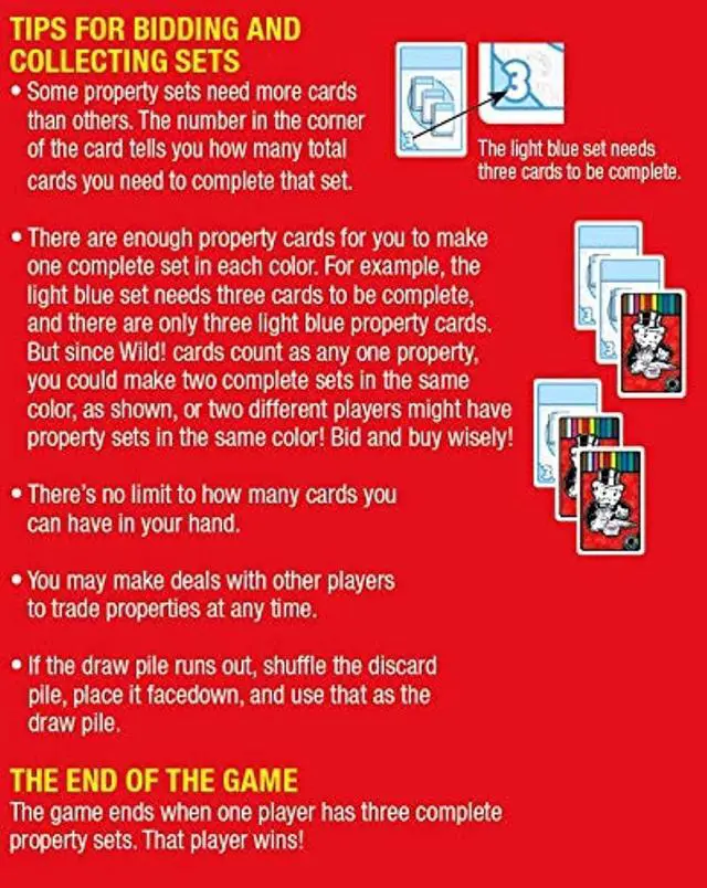 Alt view image 6 of 8 - Monopoly Bid Fast-Playing Matching Family Friendly Fun Card Game Hasbro