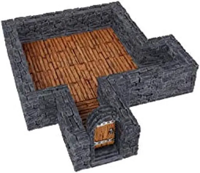 Alt view image 3 of 12 - WarLock Tiles Dungeon Straight Walls 1" Expansion Pack Roleplaying Terrain WizKids