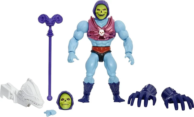 Alt view image 7 of 12 - Masters of the Universe Terror Claws Skeletor Retro 80s Evil Claw-Swinging Figure Set Mattel