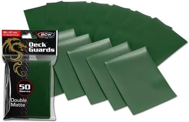 Alt view image 3 of 4 - Double Matte Card Sleeves - Green (50) MINT/New