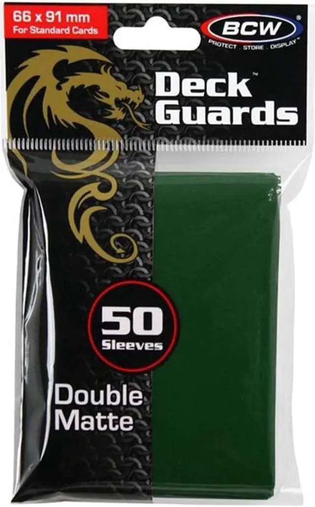 Alt view image 2 of 4 - Double Matte Card Sleeves - Green (50) MINT/New
