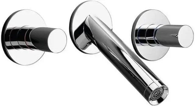 Alt view image 2 of 2 - Hansgrohe 10313001 Axor Starck 8" Widespread Wall Mount 2-Handle Bathroom Faucet Trim Kit in Chrome (Valve Not Included)