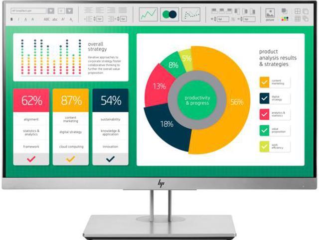 Alt view image 2 of 4 - HP EliteDisplay E223 21.5" LCD Monitor, 16:9 Aspect Ratio, 1920x1080, VGA, HDMI