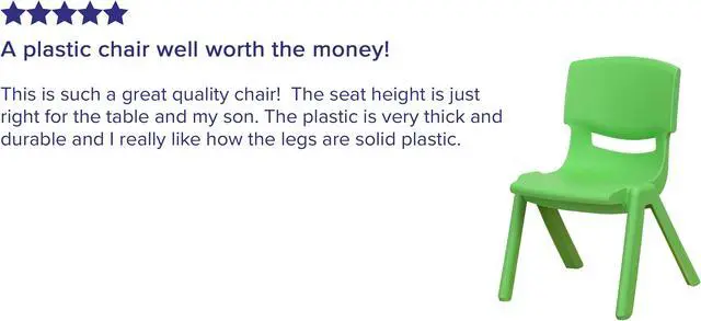 Alt view image 5 of 20 - 4 Pack Green Plastic Stackable School Chair with 10.5'' Seat Height