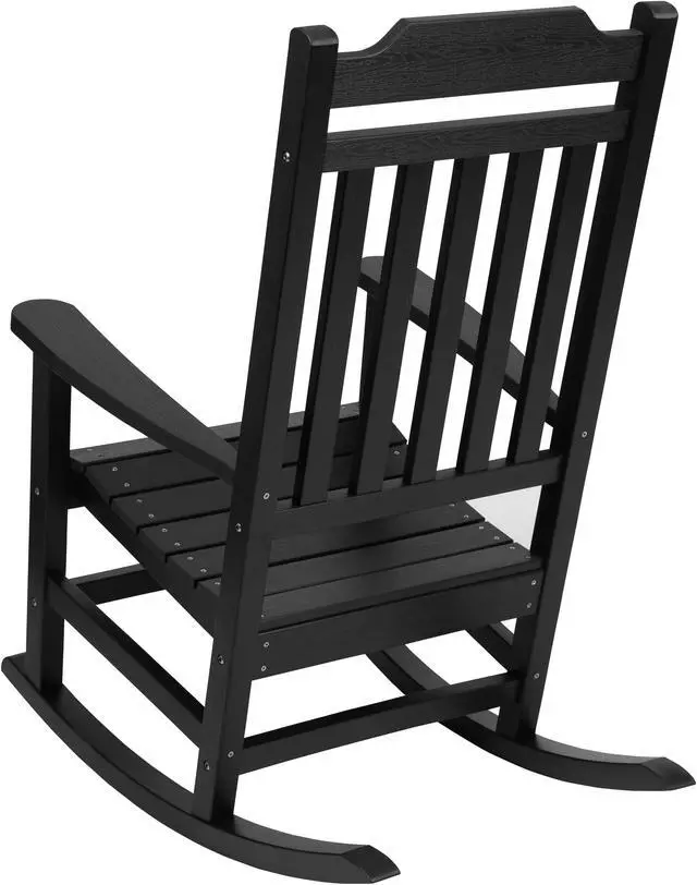 Alt view image 6 of 20 - Winston All-Weather Rocking Chair in Black Faux Wood