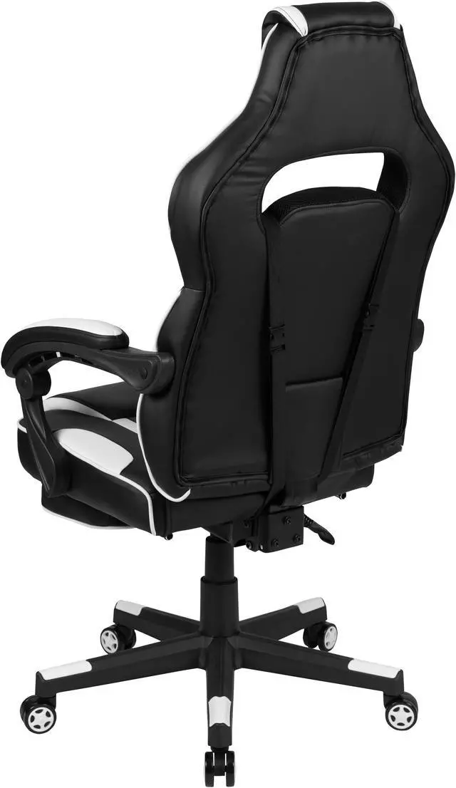Alt view image 7 of 20 - X40 Gaming Chair Racing Ergonomic Computer Chair with Fully Reclining Back/Arms, Slide-Out Footrest, Massaging Lumbar - White