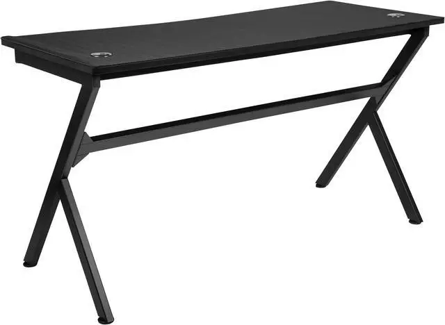 Alt view image 6 of 20 - 55" x 24" Extra Large Gaming Desk with Headphone Hook and Cup Holder - Free Mouse Pad