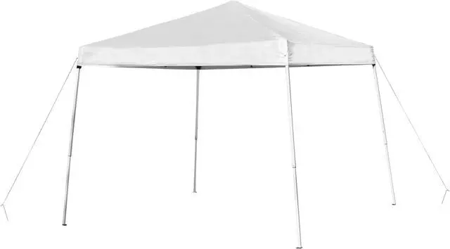 Alt view image 3 of 20 - 8'x8' White Outdoor Pop Up Event Slanted Leg Canopy Tent with Carry Bag
