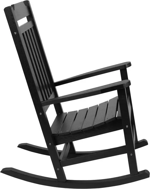 Alt view image 7 of 20 - Winston All-Weather Rocking Chair in Black Faux Wood