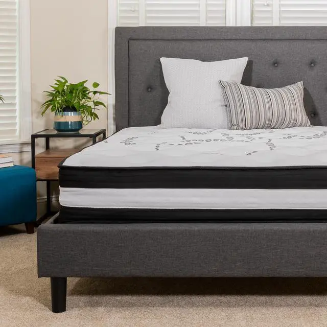 Main image of Capri Comfortable Sleep 10 Inch CertiPUR-US Certified Hybrid Pocket Spring Mattress, King Mattress in a Box