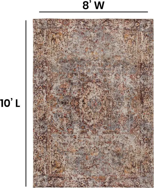 Alt view image 4 of 14 - Artisan Old English Style Traditional Rug - 8' x 10' - Red
