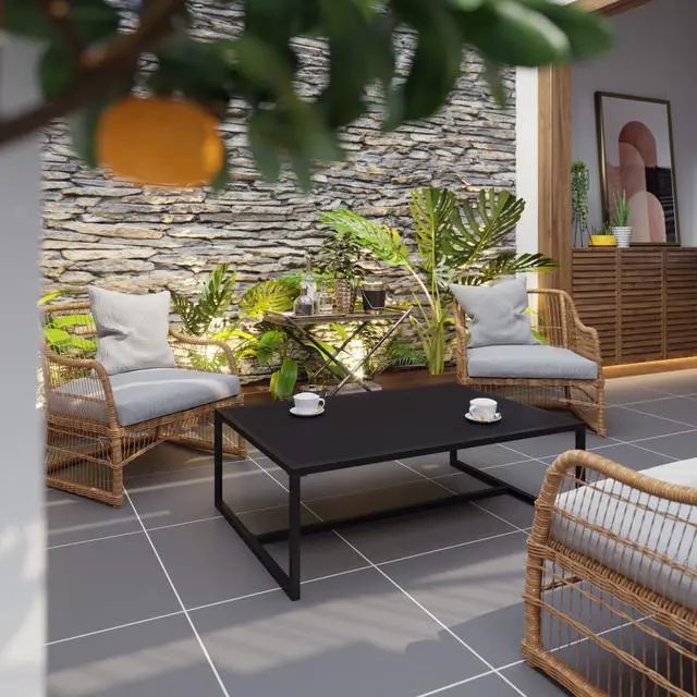 Main image of Flash Furniture Brock Commercial Grade Outdoor Patio Coffee Table (XUT6R60USO1TBK)