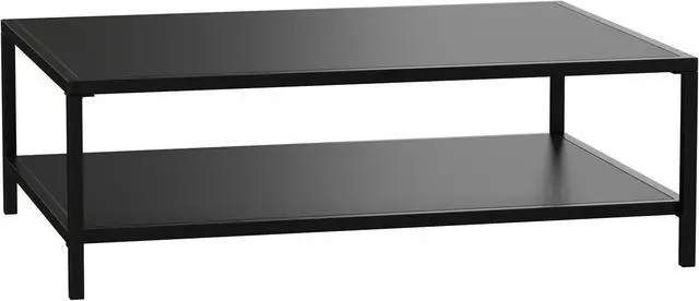 Alt view image 2 of 20 - Flash Furniture Brock Commercial Grade 2-Tier Outdoor Patio Coffee Table (XUT6R60USO2TBK)