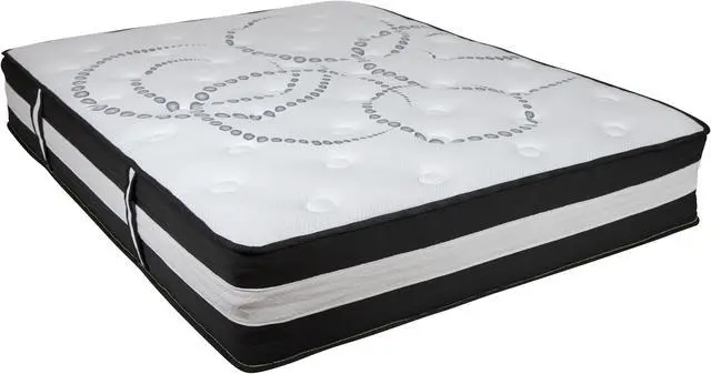 Alt view image 2 of 14 - Flash Furniture Capri Comfortable Sleep 12 Inch Foam and Pocket Spring Mattress, Full in a Box
