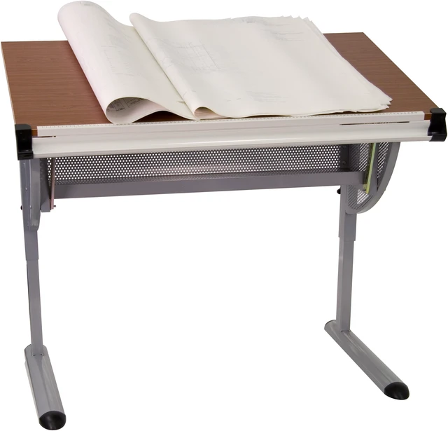 Main image of Flash Furniture NAN-JN-2433-GG Adjustable Drawing and Drafting Table with Pewter Metallic Frame