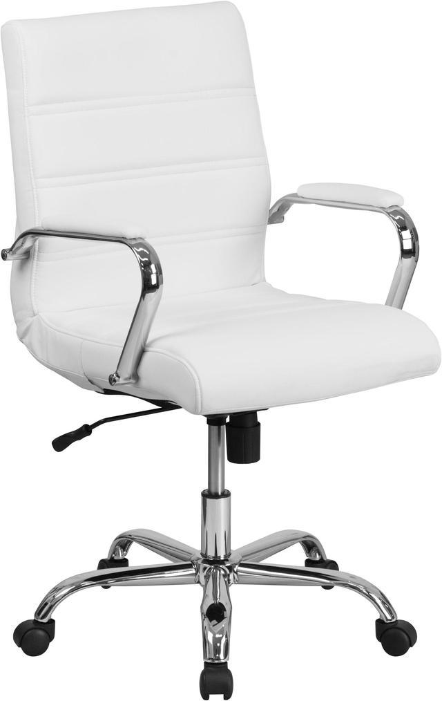 White and best sale chrome office chair