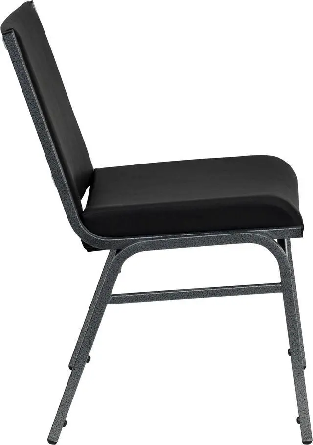 Alt view image 2 of 20 - HERCULES Series Heavy Duty Black Vinyl Stack Chair