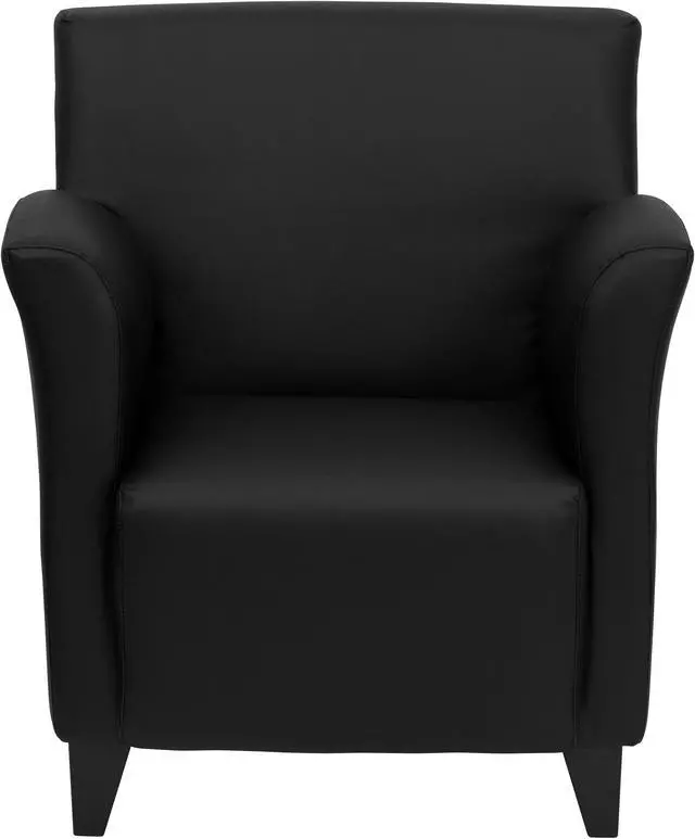 Alt view image 4 of 20 - HERCULES Roman Series Black Leather Lounge Chair