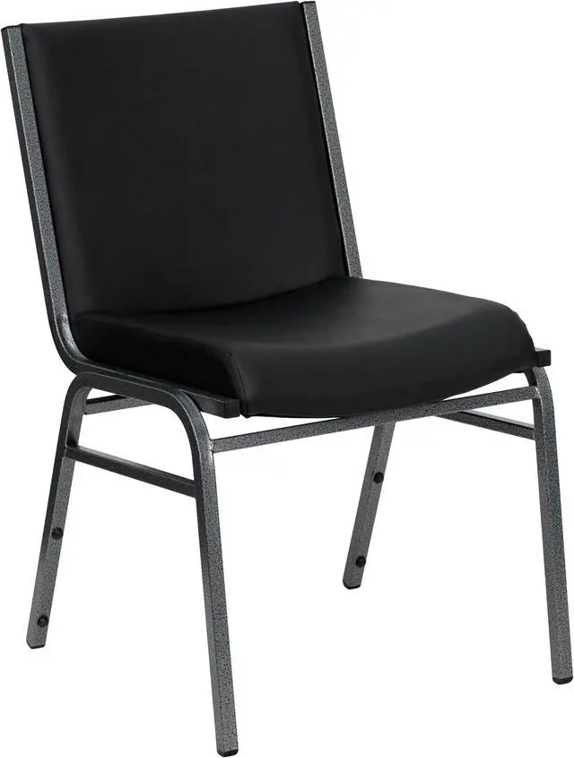 Main image of HERCULES Series Heavy Duty Black Vinyl Stack Chair