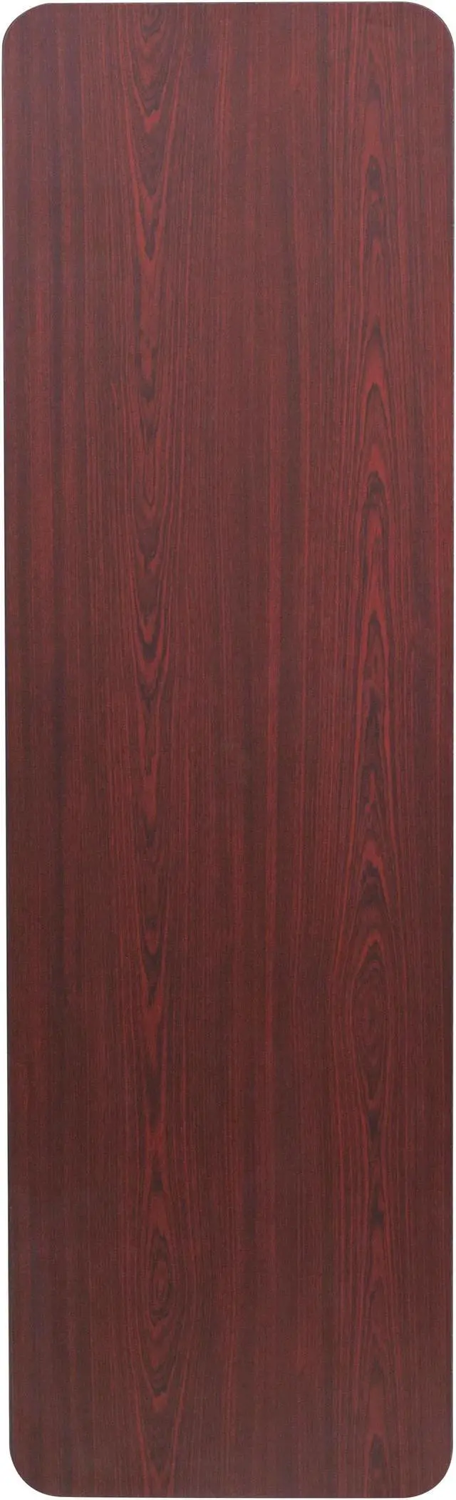 Alt view image 2 of 20 - 5-Foot Mahogany Melamine Laminate Folding Training Table