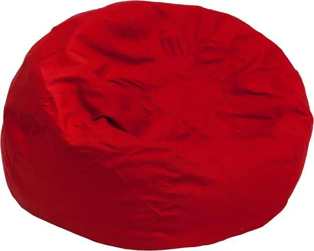 Alt view image 2 of 20 - Oversized Solid Red Bean Bag Chair
