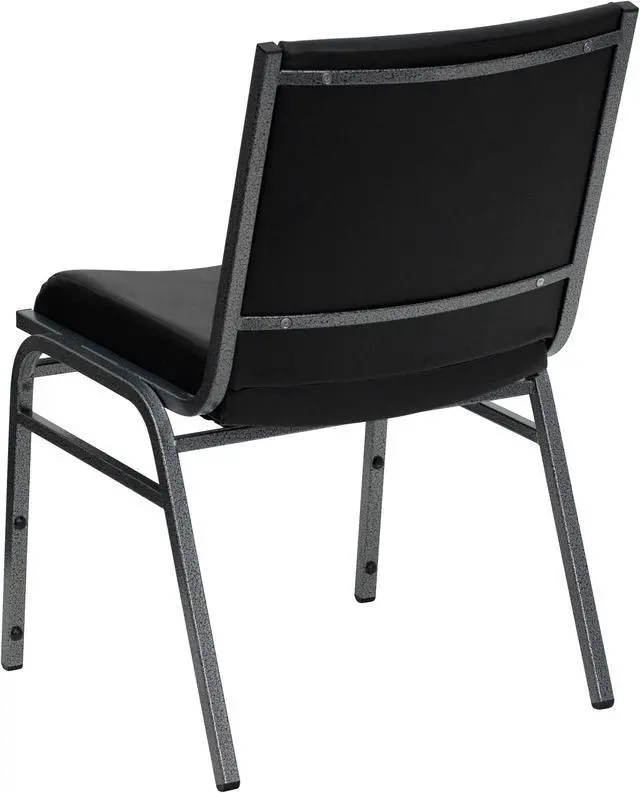 Alt view image 3 of 20 - HERCULES Series Heavy Duty Black Vinyl Stack Chair