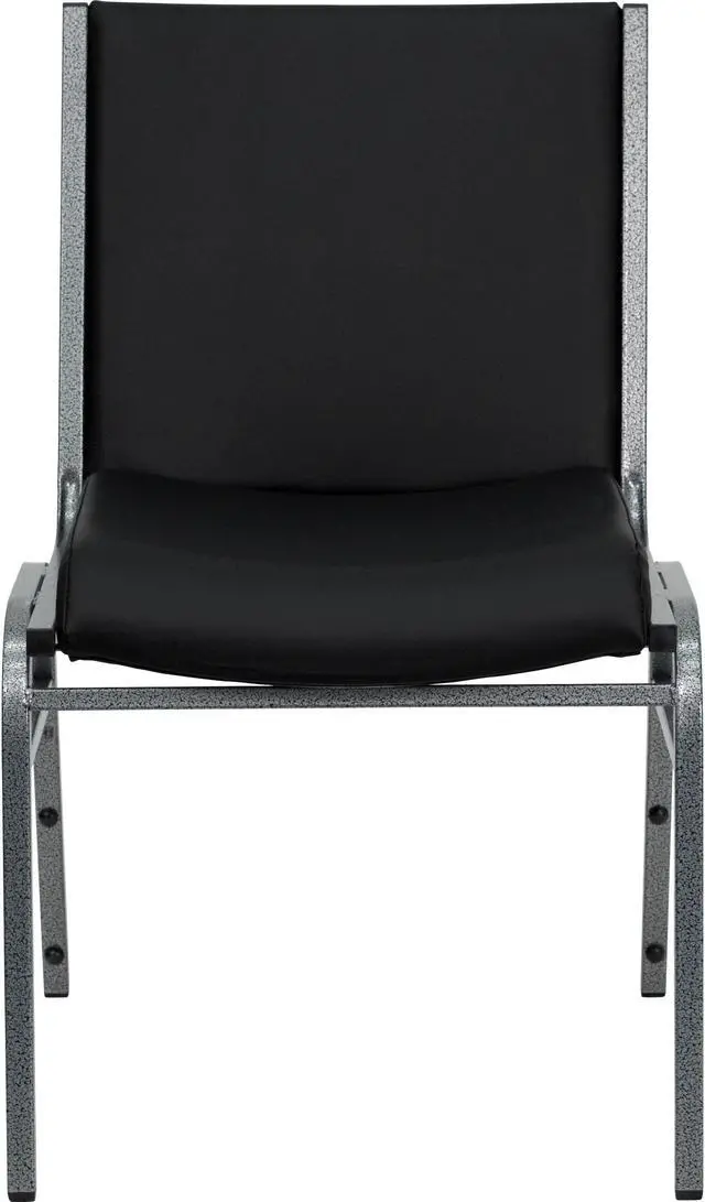 Alt view image 4 of 20 - HERCULES Series Heavy Duty Black Vinyl Stack Chair
