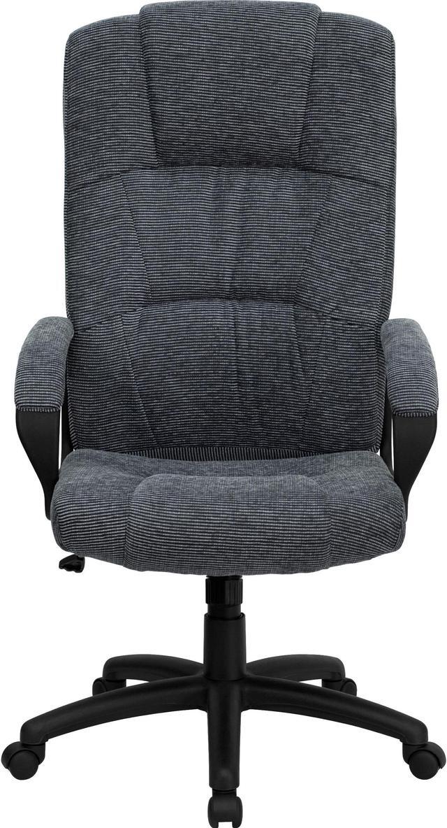 Alt view image 4 of 20 - Flash Furniture BT-9022-BK-GG High Back Gray Fabric Executive Office Chair