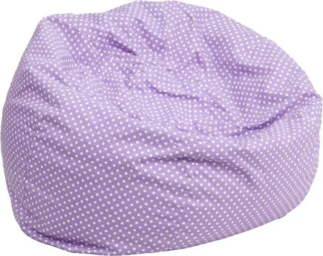 Main image of Oversized Lavender Dot Bean Bag Chair for Kids and Adults