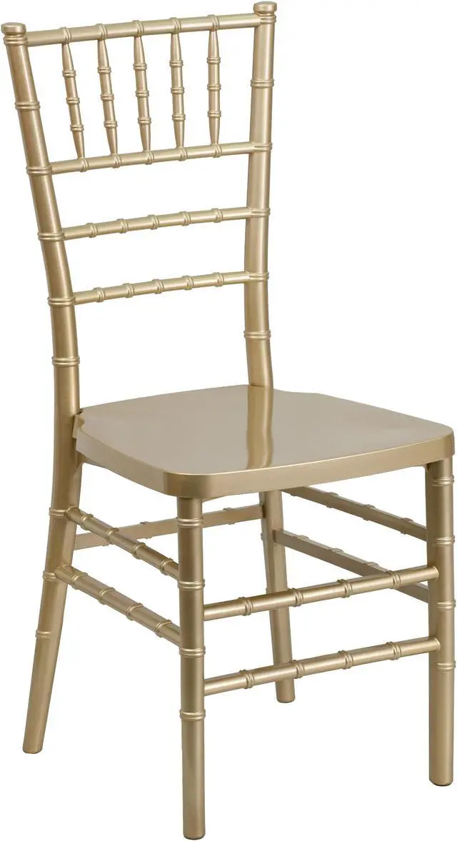 Main image of HERCULES PREMIUM Series Gold Resin Stacking Chiavari Chair