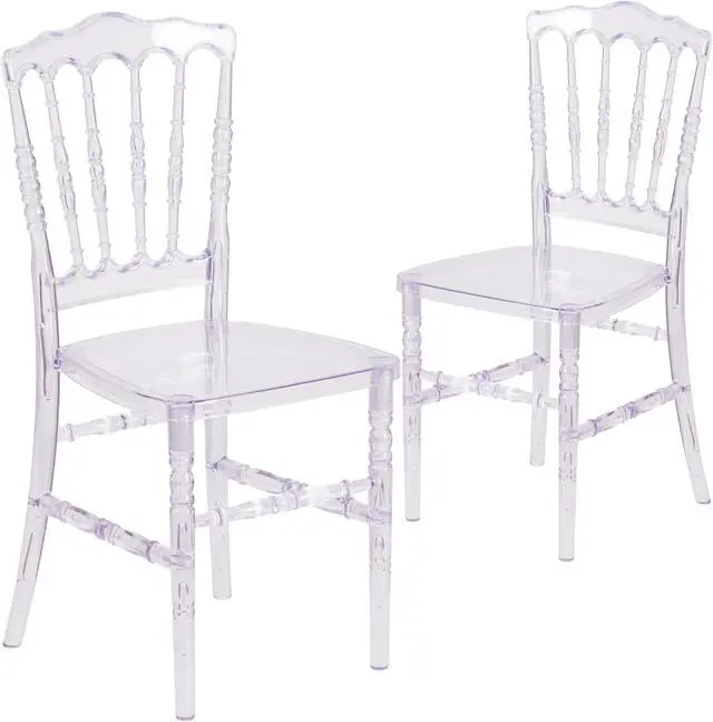 Main image of 2 Pk. Flash Elegance Crystal Ice Napoleon Stacking Chair