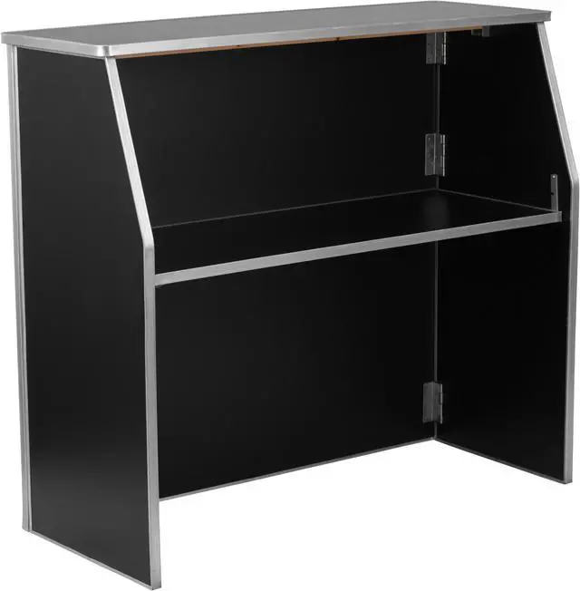 Alt view image 2 of 13 - 4' Black Laminate Foldable Bar