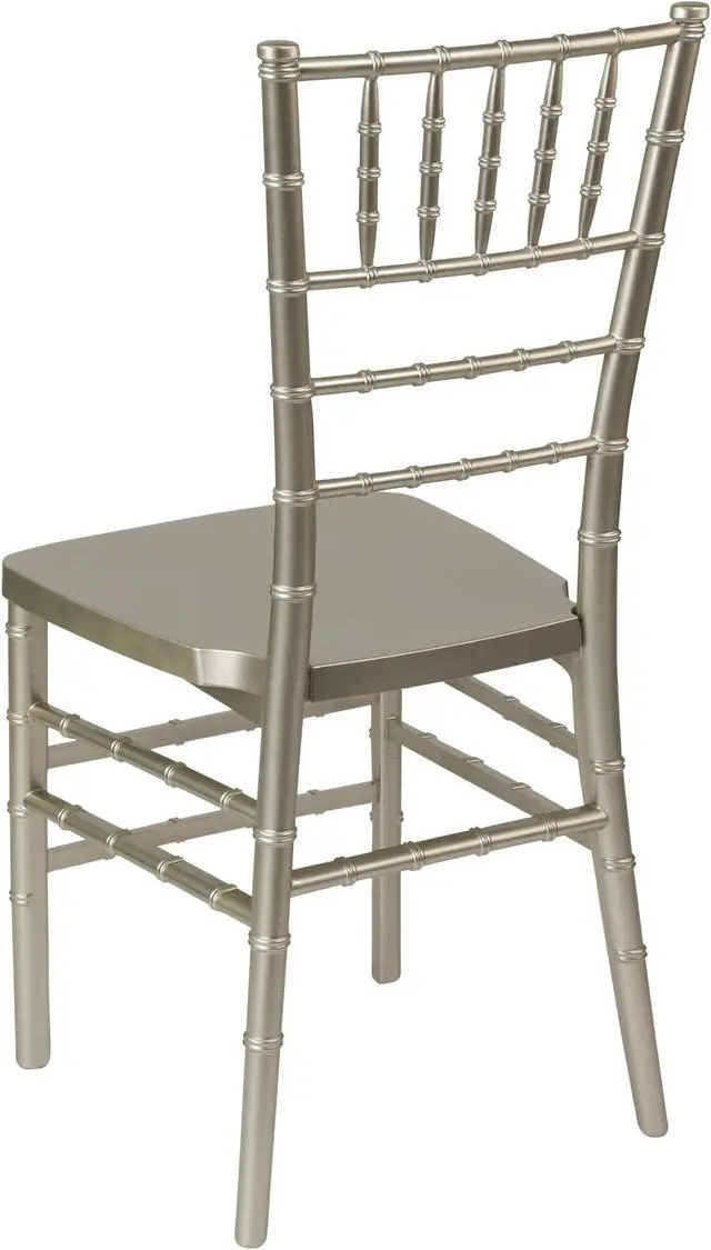 Alt view image 3 of 20 - HERCULES PREMIUM Series Champagne Resin Stacking Chiavari Chair