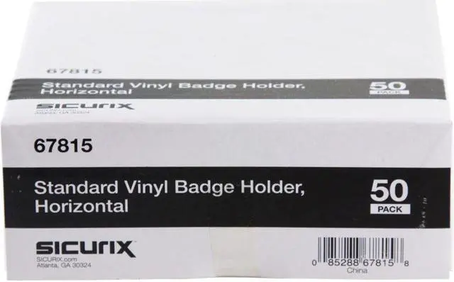 Alt view image 7 of 15 - SICURIX Vinyl Punched ID Badge Holders - Horizontal - Horizontal - 2.5" x 3.5" x - Vinyl - 50 / Pack - Clear
