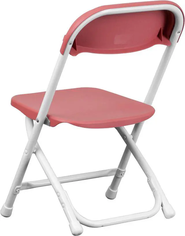 Alt view image 2 of 20 - Flash Furniture Plastic Kids Folding Chair Burgundy 2 Pieces (2YKIDBY)