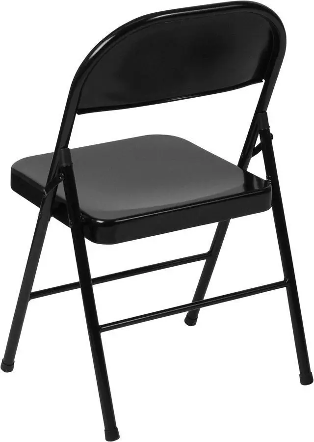 Alt view image 2 of 20 - HERCULES Series Double Braced Black Metal Folding Chair