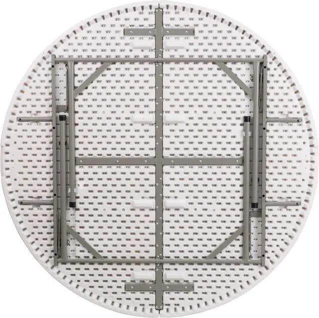 Alt view image 2 of 10 - Flash Furniture DAD-YCZ-1-GW-GG 60" Round Granite White Plastic Folding Table