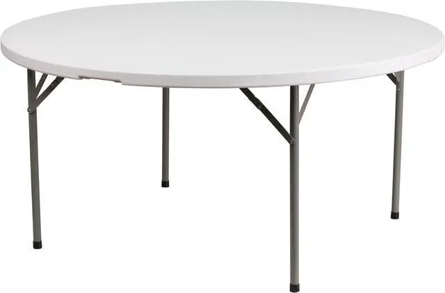 Main image of Flash Furniture DAD-YCZ-1-GW-GG 60" Round Granite White Plastic Folding Table