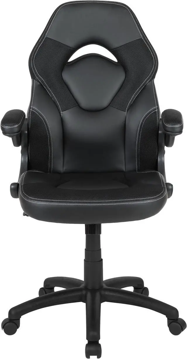 Alt view image 12 of 20 - X10 Gaming Chair Racing Office Ergonomic Computer PC Adjustable Swivel Chair with Flip-up Arms, Black LeatherSoft