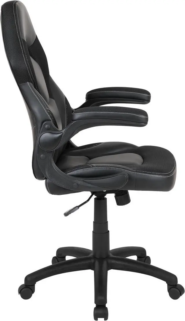 Alt view image 10 of 20 - X10 Gaming Chair Racing Office Ergonomic Computer PC Adjustable Swivel Chair with Flip-up Arms, Black LeatherSoft