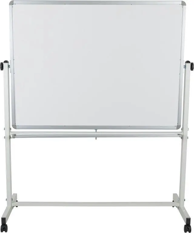 Alt view image 6 of 20 - HERCULES Series 53"W x 62.5"H Double-Sided Mobile White Board with Pen Tray